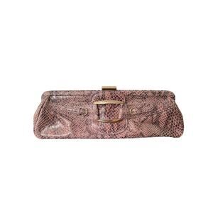 Rare BCBG Girls Evening Snakeskin Print Clutch